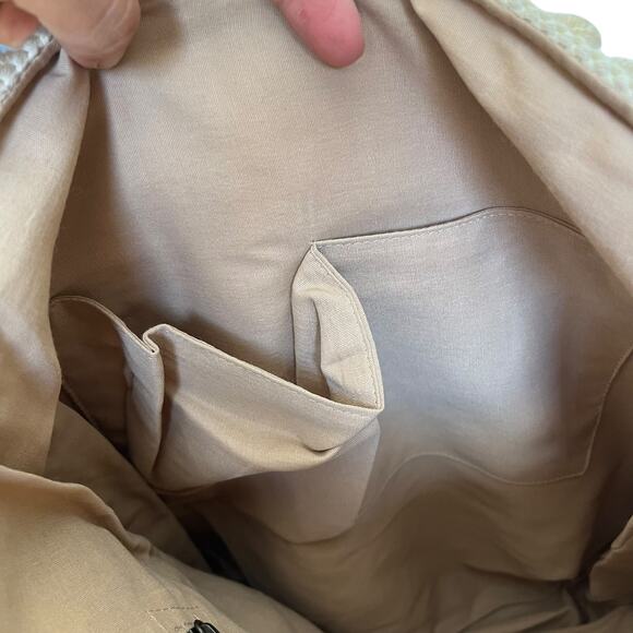 Panache Apparel Marissa Backpack Cream Tan Textured Bobble Embroidered Bag Purse - Picture 7 of 10